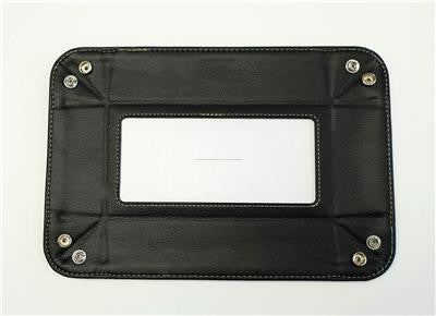 Accessory ~ LG. Rectangular Black Leather Snap Tray for a 6" by 2.75" Rectangular Needlepoint Canvas by LEE