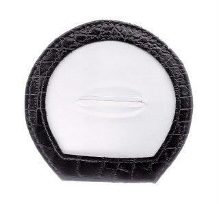 Accessory ~ Black Alligator Leather Folding Purse Mirror for a 3" Needlepoint Canvas by LEE