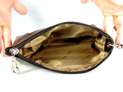 Accessory ~ Cosmetic Case in Black Leather Bag 45 Purse for a Needlepoint Canvas by LEE
