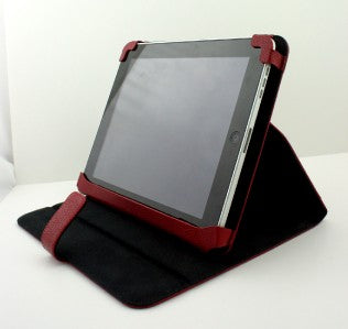 Accessory ~ Gunmetal Gray Leather iPad COVER for a 5" x 6" Needlepoint Canvas by LEE Needle Art