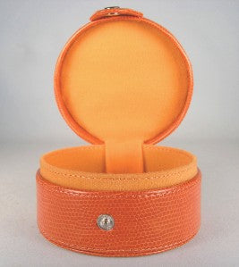 Accessory ~ Bright Orange Premium Leather Gift Box Case for a handpainted Needlepoint Canvas by LEE