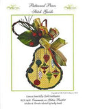 Kelly Clark Pear ~ Ornaments on a Golden Pear handpainted Needlepoint Ornament Canvas & STITCH GUIDE