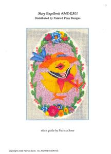 Canvas~Spring Parade Chick HP Needlepoint Canvas & STITCH GUIDE by M.Engelbreit