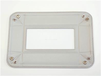 Accessory ~ LG. Rectangular Gray Leather Snap Tray for a 6" by 2.75" Needlepoint Canvas by LEE