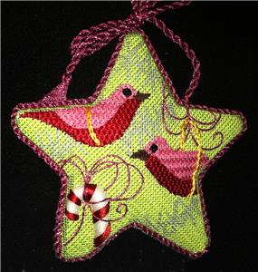 Star ~ Starbirds Star Needlepoint Ornament & STITCH GUIDE by Raymond Crawford