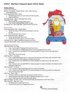 Santa Canvas ~ MARTHA'S VINEYARD SANTA Needlepoint Canvas & STITCH GUIDE by Kathy Schenkel