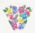 Scissor Case ~ Pansy Flowers Scissor Case 18 Mesh handpainted Needlepoint Canvas by Silver Needle