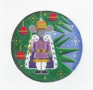 Christmas ~ Nutcracker MOUSE KING Ornament handpainted Needlepoint Canvas by Rebecca Wood