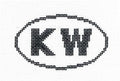 Sign Oval ~ "KW" KEY WEST, FLORIDA SIGN Oval handpainted 13 Mesh Needlepoint Canvas Silver Needle