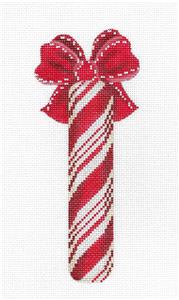 Candy Stick ~ Red & White Candy Stick handpainted handpainted 18 mesh Needlepoint Canvas Kelly Clark