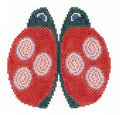 Canvas ~ Ladybug with Circles Beanbag or Frame Weight 18 Mesh handpainted Needlepoint Ornament Canvas by LEE