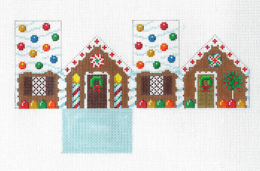 3-D Ornament ~ Gingerbread Mini House 3-D Handpainted Needlepoint Ornament by Susan Roberts