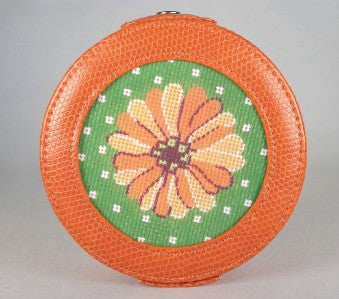 Accessory ~ Bright Orange Leather Gift Box Case for handpainted HP Needlepoint Canvas by LEE