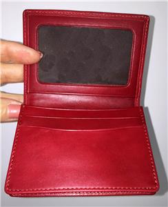 Accessory ~ CREDIT CARD CASE Rich Red Leather for 3.5" by 5" Needlepoint Canvas from LEE