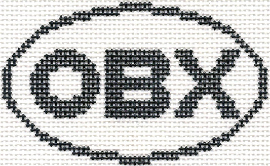 Oval ~ OBX (Outer Banks) North Carolina handpainted 13 mesh Needlepoint Canvas by Silver Needle