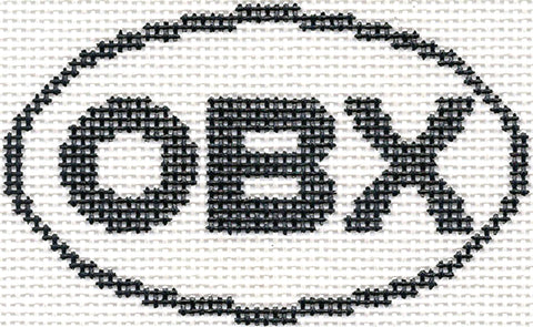 Oval ~ OBX (Outer Banks) North Carolina handpainted 13 mesh Needlepoint Canvas by Silver Needle