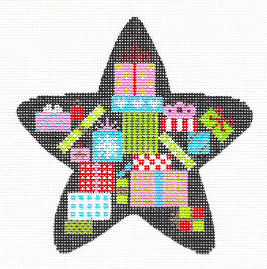 Star~ Christmas Gifts Star handpainted Needlepoint Ornament Canvas Painted Pony  **MAY NEED TO BE SPECIAL ORDERED**