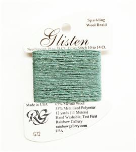 GLISTEN Sparkling Braid #72 Blue Surf Needlepoint Thread by Rainbow Gallery