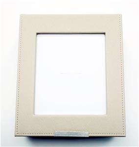 Leather Box ~ Beige Premium Leather Display Box made for a 5"x6" Needlepoint Canvas by LEE