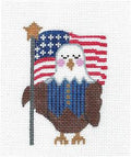 Canvas ~ Patriotic Eagle with Flag & STITCH GUIDE HP Needlepoint Ornament by CH Designs from Danji