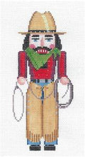 Nutcracker ~ Cowboy with Rope & Hat handpainted 18 Mesh Needlepoint Canvas by Susan Roberts