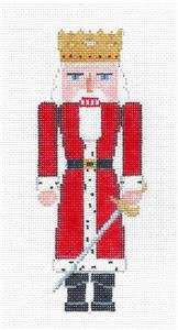 Nutcracker ~ Nutcracker King IV with Gold Crown handpainted Needlepoint Canvas by Susan Roberts