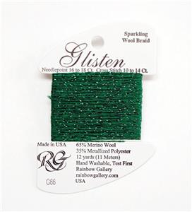 GLISTEN Sparkling Braid #66 "Fern Green" Needlepoint Thread Rainbow Gallery
