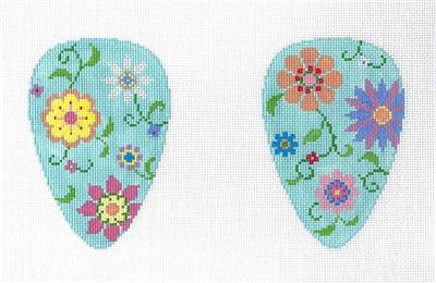 Scissor Case ~ Field of Flowers 2 Sided ~ SCISSOR CASE handpainted Needlepoint Canvas by Susan Roberts