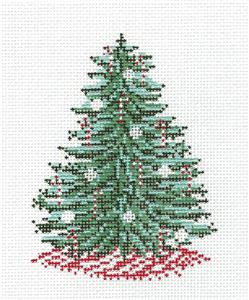 Tree Canvas ~ Candy Canes Christmas Tree handpainted 18 mesh Needlepoint Canvas by Needle Crossings