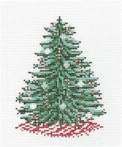 Tree Canvas ~ Candy Canes Christmas Tree handpainted 18 mesh Needlepoint Canvas by Needle Crossings