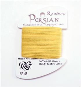 Persian Wool  "Lemon Drop" #105 Single Ply Needlepoint Thread by Rainbow Gallery