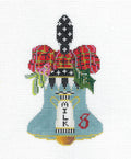 Kelly Clark ~ 12 Days of Christmas Hand Bell  8 Maids Milking handpainted Needlepoint Canvas by Kelly Clark