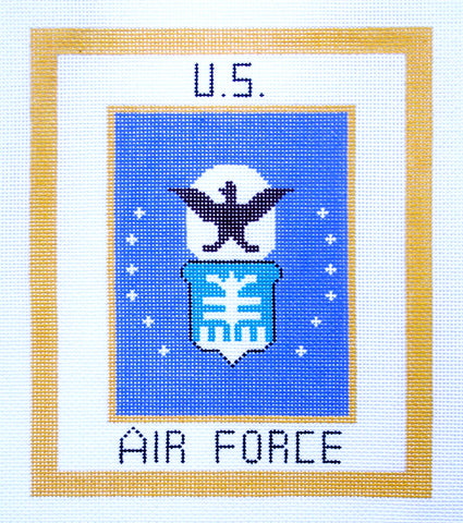 Military ~ AIR FORCE Military 6"x7" handpainted Needlepoint Canvas by LEE Needle Arts