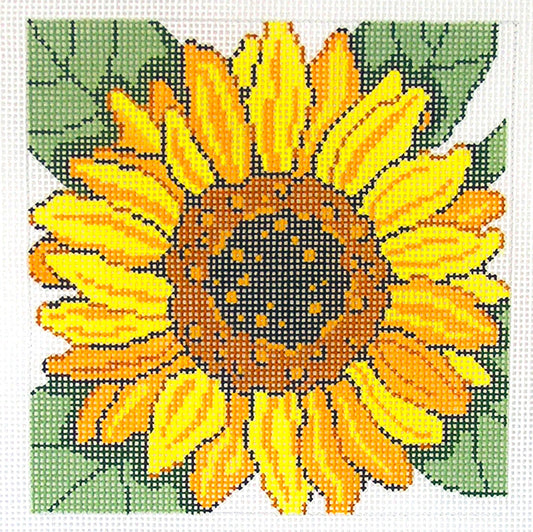 Floral Canvas ~ SUNFLOWER in the Flower Series handpainted Needlepoint Canvas on 12 Mesh by LEE