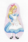 Story Book ~ "Alice in Wonderland" handpainted 18 mesh Needlepoint Ornament by Silver Needle
