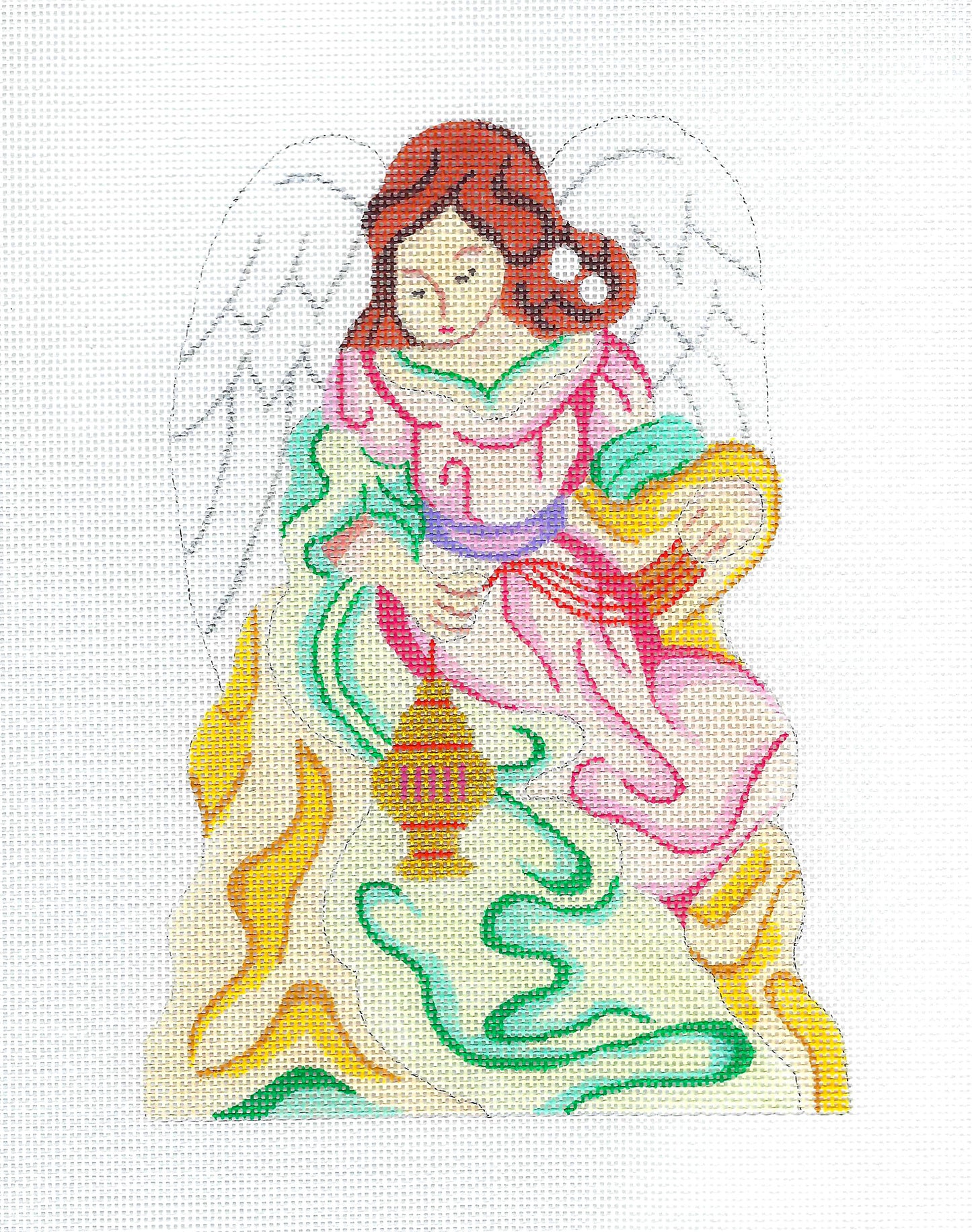 Christmas ~ Creche Angel for the Nativity handpainted Needlepoint Canvas by Silver Needle