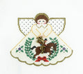Christmas Angel ~ 12 Days of Christmas ~ TEN LORDS LEAPING Angel handpainted 18 Mesh Needlepoint Canvas by Painted Pony