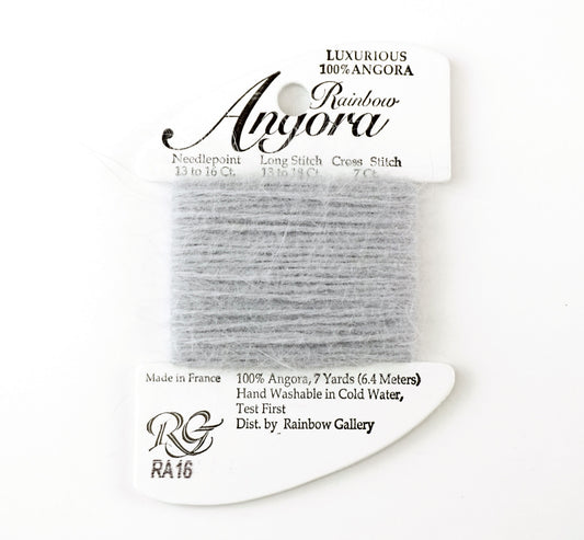 Angora Fiber "LT. Gray " #RA16  7 Yds.  Needlepoint Stitching Thread by Rainbow Gallery
