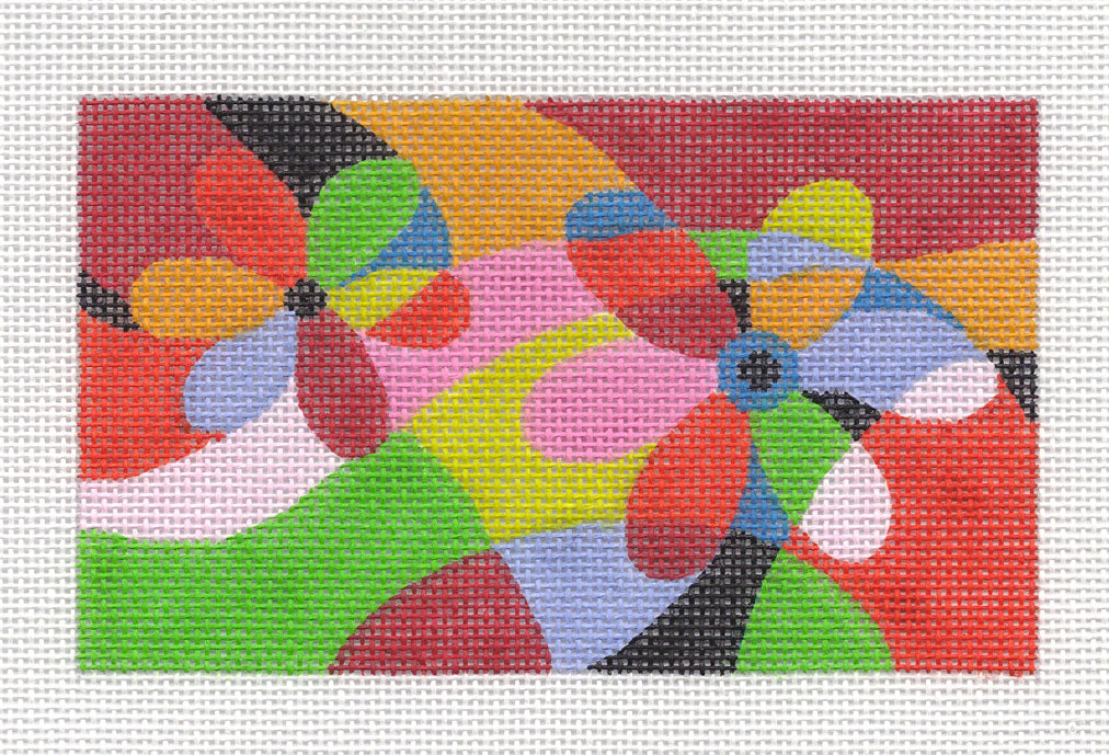 Canvas Insert ~ Floral Swirls Design ~ BD Insert ~ handpainted Needlepoint Canvas by LEE