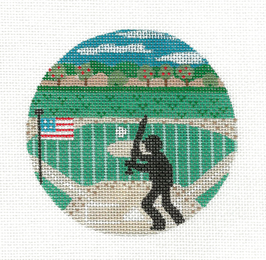 Dynamic Sports ~ BASEBALL ~ handpainted Needlepoint Ornament Canvas by CH Designs from Danji