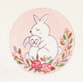 Mom & Baby Bunny LOVE handpainted 18 Mesh Needlepoint Canvas by Alice Peterson