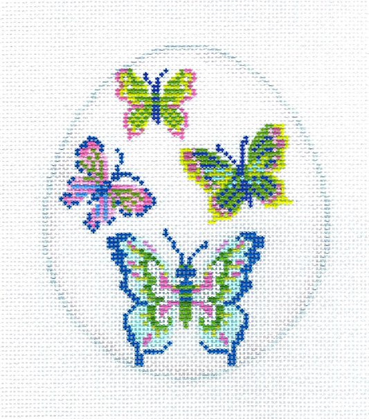 Kelly Clark ~ Multi-Color BUTTERFLY Spring EGG handpainted Needlepoint Canvas by Kelly Clark