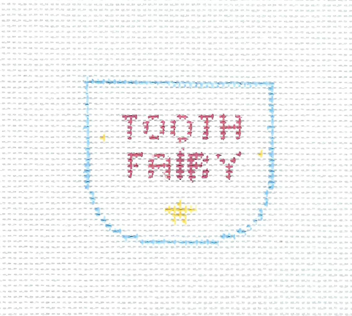 Tooth Fairy Canvas ~ Butterfly Tooth Fairy Pillow  2 Canvas SET, handpainted Needlepoint Canvas by Kathy Schenkel