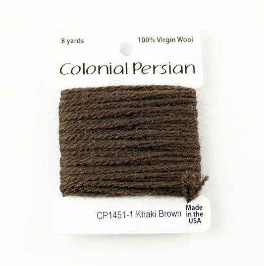 3 Ply Persian Wool  "Khaki Brown" #1451 Needlepoint Thread by Colonial ~ USA Made