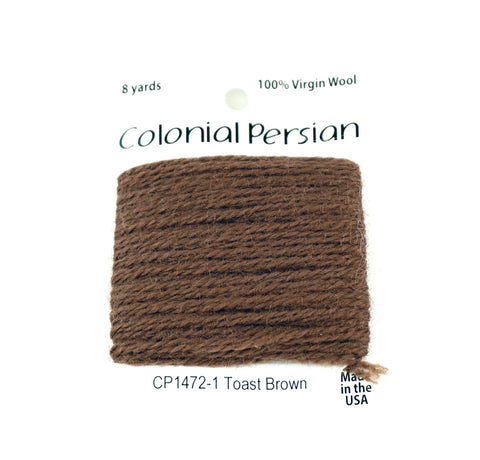 3 Ply Persian Wool  "Toast Brown" #1472 Needlepoint Thread by Colonial ~ USA Made