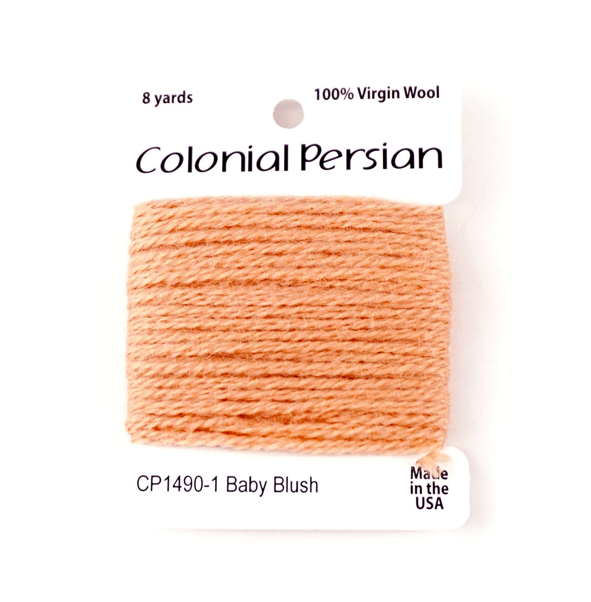 3 Ply Persian Wool " Baby Blush" #1490 Needlepoint Thread by Colonial ~ USA Made