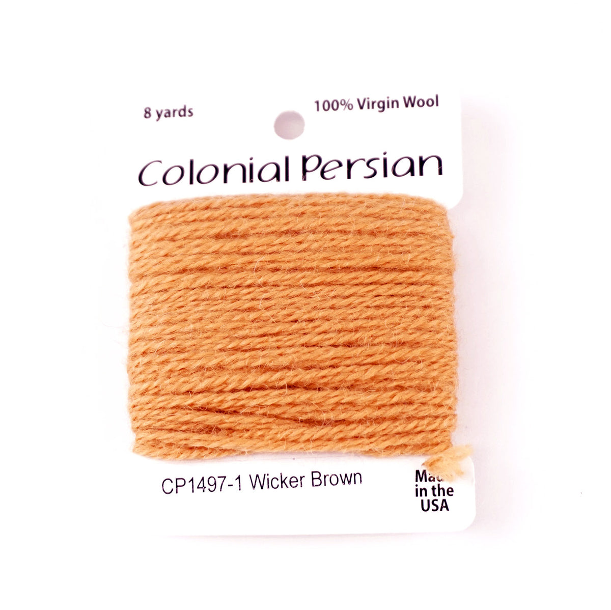 3 Ply Persian Wool "Wicker Brown" #1497 Needlepoint Thread by Colonial ~ USA Made