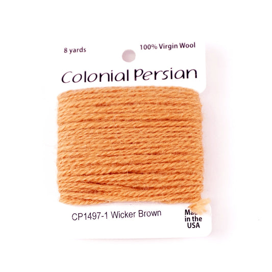 3 Ply Persian Wool "Wicker Brown" #1497 Needlepoint Thread by Colonial ~ USA Made