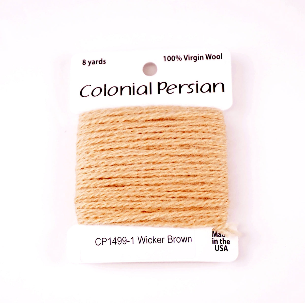 3 Ply Persian Wool "Wicker Brown" #1499 Needlepoint Thread by Colonial ~ USA Made