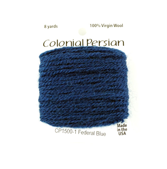 3 Ply Persian Wool "Federal Blue" #1500 Needlepoint Stitching Thread by Colonial ~ USA Made